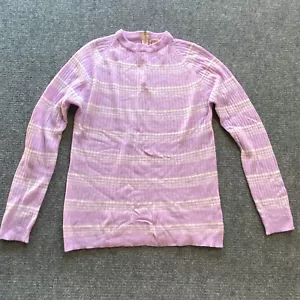 Vintage Sweater Pullover Pink Ribbed Size Medium - Picture 1 of 12