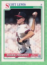 1991 Score #759 Scott Lewis California Angels Rookie Prospect