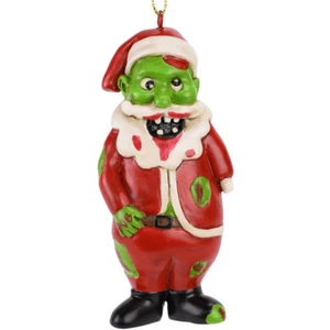 Tree Buddees Zombie Santa Claus Christmas Glass Ornament Funny Xmas Decoration - Picture 1 of 8