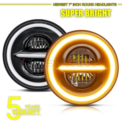 Faros LED HI/LO 2x 7" redondos para señal de camioneta Chevrolet 1962-1980 C10 Foto 1 de 4