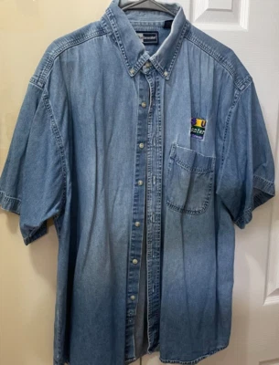 LSU AgCenter men’s SS denim shirt - Image 1 of 2