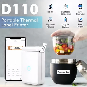 Bluetooth Wireless Portable Handheld Thermal Sticker Small Label Maker Printer - Picture 1 of 26