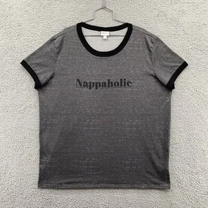 Lularoe Nappaholic Gray Black Short Sleeve Womens T Shirt Tee Size 3XL - Picture 1 of 10