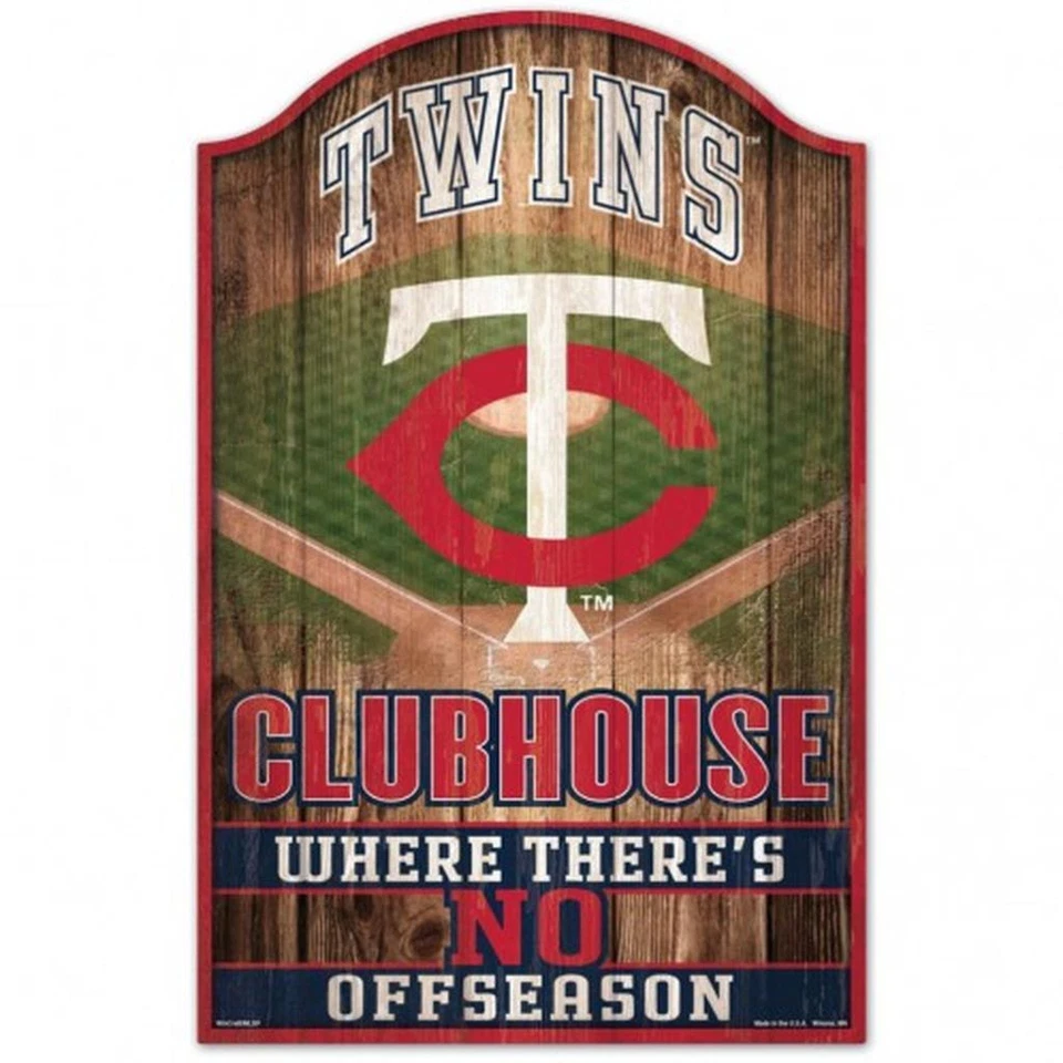 Minnesota Twins Fan Cave Design Wood Sign - 11" x 17" [NEW] MLB Wall Man - Image 1 of 1