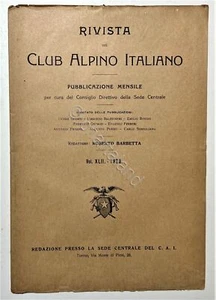 Rivista del Club Alpino Italiano - Indice - 1923 - Picture 1 of 2