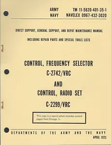 Historical book for Control, Frequency Selector C-2742/VRC, C-2299/VRC, Maint - Picture 1 of 1