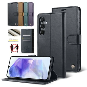 For Samsung Galaxy A15 A25 A35 A55 Magnetic Leather Wallet Card Case Flip Cover - Picture 1 of 33
