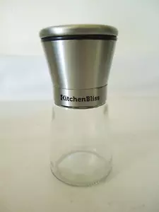 Kitchen Bliss Pepper Grinder Glass & Stainless Steel 5 1/4" Tall Unused - Picture 1 of 10