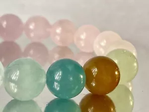 8.8" "Precious Gems/Premium"~ Pink Yellow Green Beryl Morganite Aquamarine A1400 - Picture 1 of 9