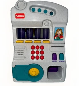 Clasificador de monedas de juguete de cajero automático banco de ahorro Playskool 1997 vintage ¡FUNCIONA leer detalles divertidos! - Imagen 1 de 11