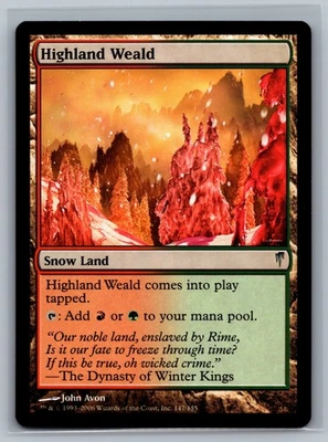 Magic The Gathering Coldsnap Highland Weald #147/155 MTG TCG CCG - Image 1 of 2