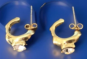 PRIMARK Gold Coloured Cubic Zirconia Earrings For Pierced Ears - Picture 1 of 2