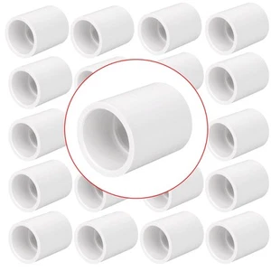 20 Pack 3/4" PVC Pipe Coupling Adapter Pipe Fittings (Socket x Socket) - Picture 1 of 7