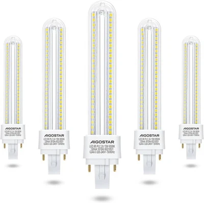 Aigostar Lampadina LED PLC 15W G24d-3 – Luce Bianca 6500K 360° Confezione da 5 - Immagine 1 di 4