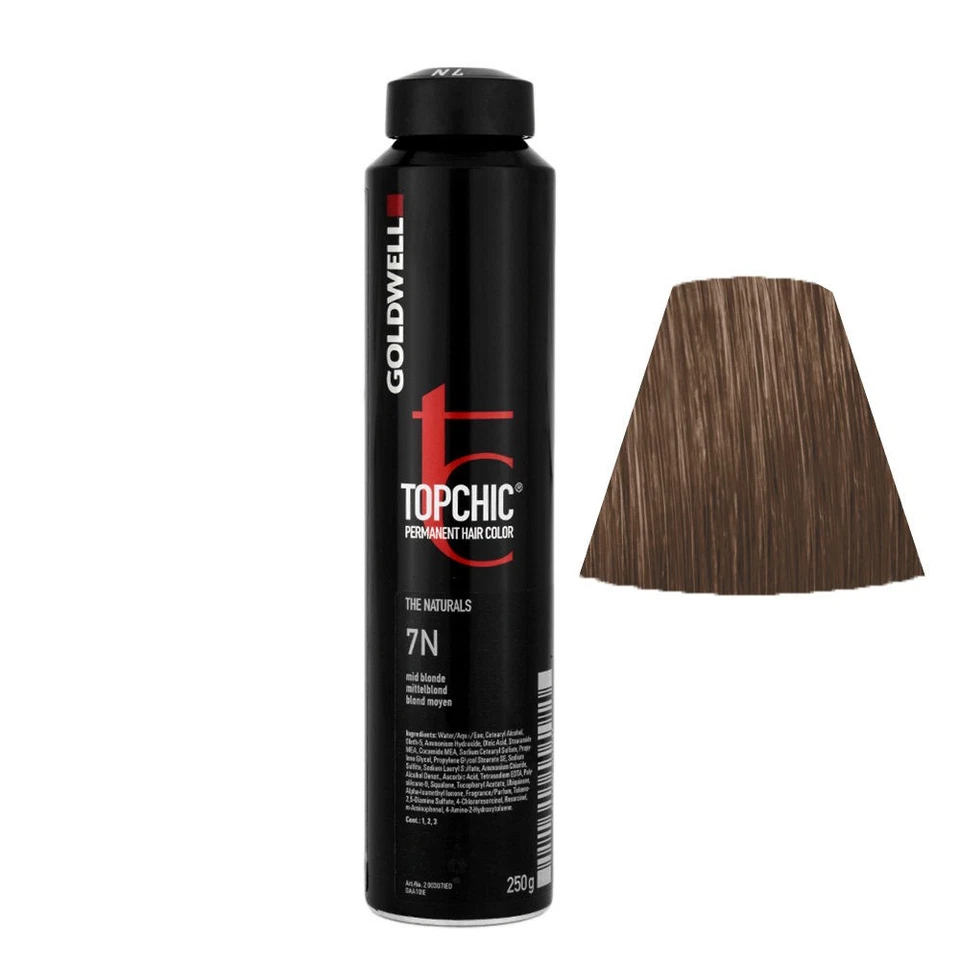 Goldwell Topchic Hair Color Coloration (Can) 7N Mid Blonde 8.6 oz - Image 1 of 1