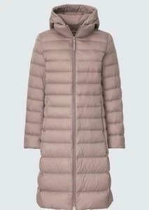 UNIQLO Ultra Light Beige Down Puffer Coat Packable | Size S AU8-10 - Picture 1 of 15