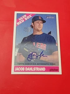 Jacob Dahlstrand 2015 Topps Heritage Minors Auto Salem Red Sox #ROA-17 - Picture 1 of 3