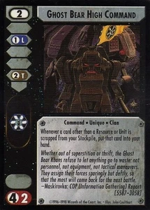 Ghost Bear High Command (CE) - Commander's Edition - Battletech CCG - Imagen 1 de 1