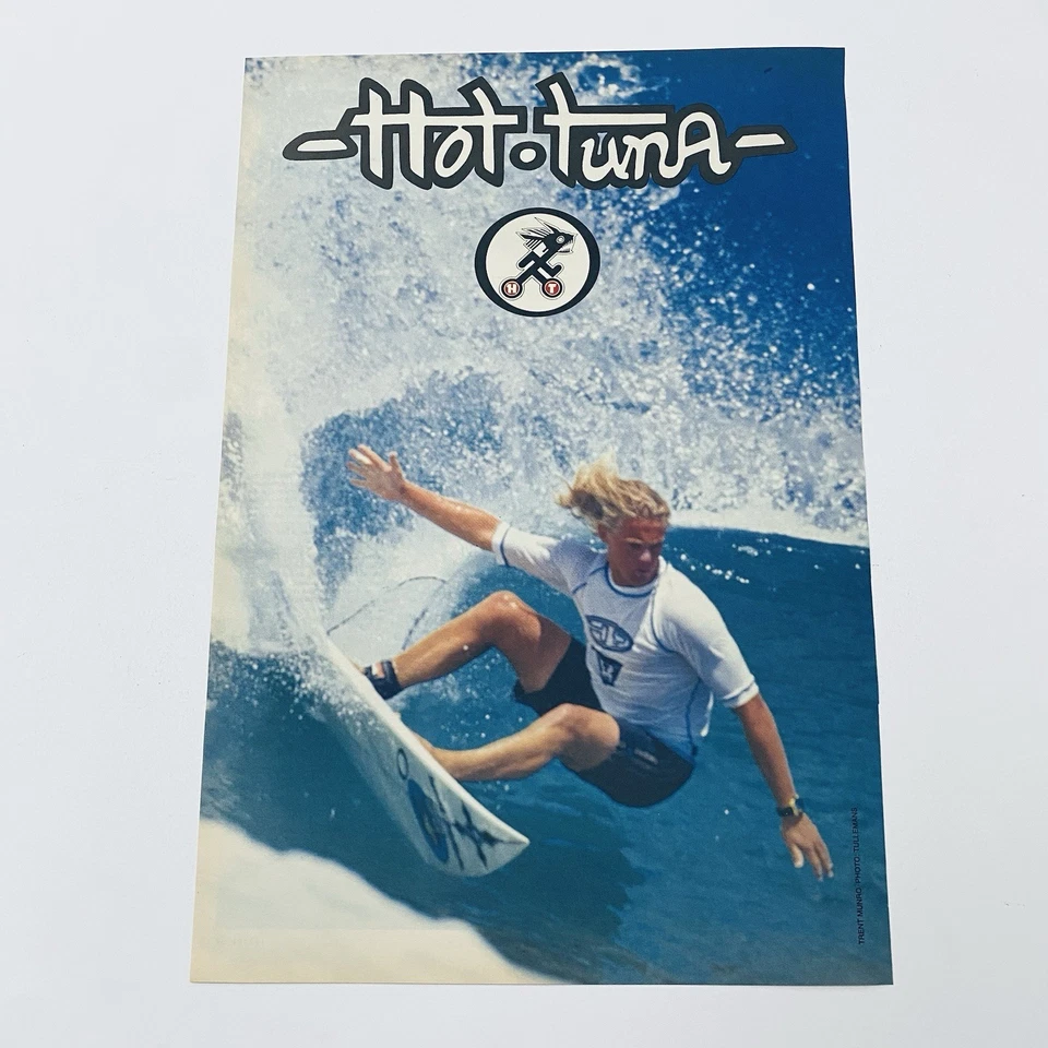 Hot Tuna Vintage Surf Poster Rare 90s Surfwear Original Print Ad + Free Postage - image 1 of 4