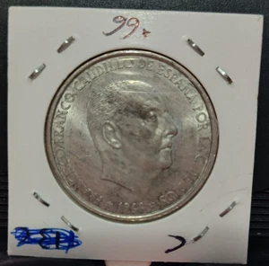MONEDA DE 100 PESETAS DE  1966 - ☆66 - PLATA - FRANCISCO FRANCO (ORIGINAL ) - Foto 1 di 3