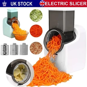 3 in 1 Electric Cheese Grater SS Handheld Fruit Vegetable Slicer Shredder UK - Picture 1 of 26