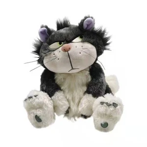 Gato gruñón de 12"" peluche suave animal dibujos animados gatito negro juguete regalo para niños - Imagen 1 de 5