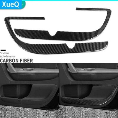 Cubierta de panel antipatadas de puerta trasera de fibra de carbono real para Chevrolet Traverse 2009-17 Foto 1 de 4