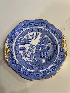 Spode Copeland’s China Blue Willow Teller mit Goldrand Tiffany & Co England - Bild 1 von 4