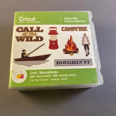 Cricut Image Set Cartuccia 'Outdoor Man' con Libretto e Scatola ~ Campeggio, Caccia - Immagine 1 di 4