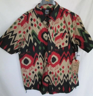 Camisa de algodón con botones de manga corta para hombre PRPS Goods & Co Soul talla M $138 Foto 1 de 4