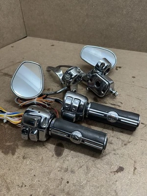 Handlebar Control Kit For Harley Motorcycles - FX FXE FXST FL FLH - Chrome 1” - Image 1 of 4