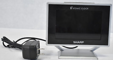 Sharp Atomic Desktop Digital Clock w Color Display Accuracy SPC569 Silver
