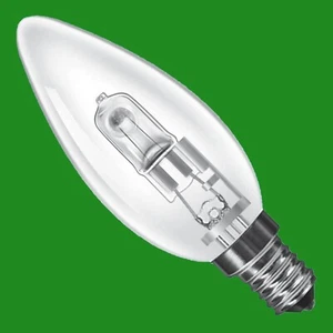 4x 18W (=25W) Dimmable Halogen Clear Candle Light Bulbs, SES E14 Lamps - Picture 1 of 1