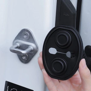 4X Car Door Lock Shock Absorber Silicone Covers Door Latch Protector Accessories - Foto 1 di 13
