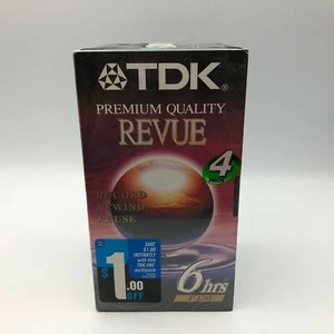 Cintas de casete de video en blanco T-120 selladas de fábrica 4 paquetes TDK 6 horas calidad premium - Imagen 1 de 12