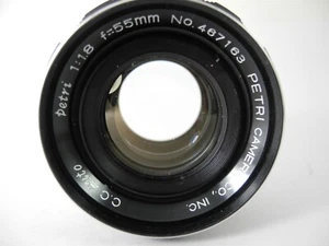 PETRI 55/1.8 CC AUTO LENS VERY CLEAN GLASS SMOOTH FOCUS MANUAL OR AUTO PETRI MT - Bild 1 von 10