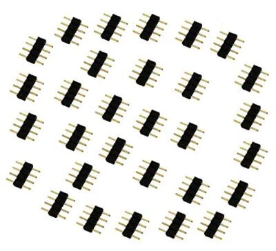 30pcs 4 Pin LED Strip Connector Male to Male Adapter Plug for SMD 5050 3528  - Image 1 of 4