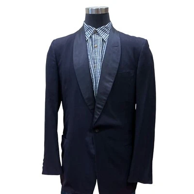 42L De Colección Años 50 Después de Seis Rudofker MR FORMAL Esmoquin Azul Marino Para Hombres Chal Cuello Chaqueta Foto 1 de 4