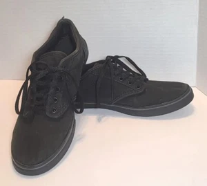 Vintage Vans AUTHENTIC Womens size 8 Black Canvas Low Top Skateboard Shoes - Picture 1 of 12