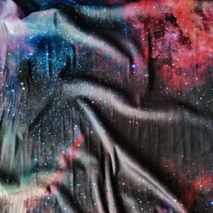 Stunning Galaxy Print on Supersoft Plush Minky Cuddle Fleece - Picture 1 of 3