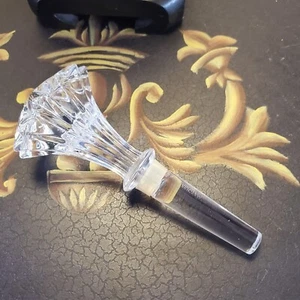 Waterford Kristall Flaschenverschluss Marquis irisches Glas markiert Gummidichtung 5" hoch - Bild 1 von 24