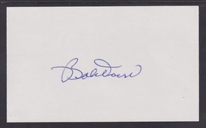 Bob Doerr (1918-2017), Major League Baseball Hall of Fame, signed 3" x 5" Card - Picture 1 of 1