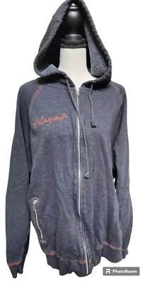 Dale Earnhardt Jr Gray Hoodie XL Embroidered Full Zip 88 Nascar Over The Wall - Image 1 of 4