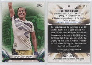 2018 Topps UFC Knockout Green /199 Julianna Pena Julianna Peña #60