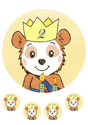 Bobo Siebenschläfer Essbar Zuckermasse Tortenbild Tortenaufleger + 4 Muffin - Bild 1 von 4