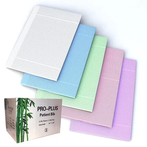 500 13"x18" Dental Disposable Blue Bibs for Tattoo, Nail, Paper towel - Picture 1 of 1