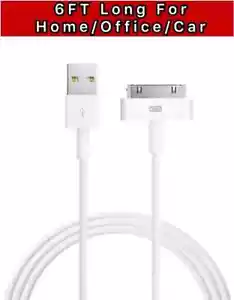 2Pack 6FT 30 pin USB Charging Data/Sync Cable Cord for iPad 1/2/3 iPod Nano 1-6 - Picture 1 of 6