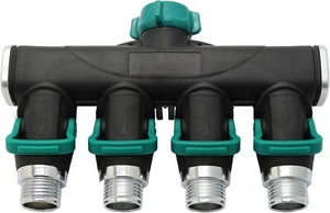 4 Way Garden Hose Splitter Metal Hose Connector, Easy Grip, Easy to Open - Picture 1 of 2