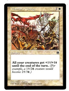 Warrior's Charge 1997 Magic The Gathering Portal White Common Sorcery NP - Imagen 1 de 1