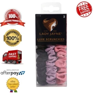 Lady Jayne Luxe Scrunchies Small Soft Lightweight Material Hair Breakage 3 Pack - Picture 1 of 5
